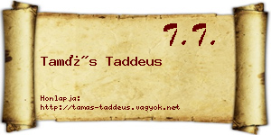 Tamás Taddeus névjegykártya